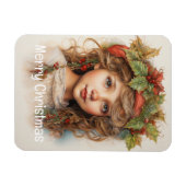 Kerstmeisje Custom 15 van 25 Magneet (Horizontaal)