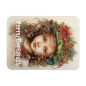 Kerstmeisje Custom 16 van 25 Magneet (Horizontaal)
