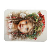 Kerstmeisje Custom 17 van 25 Magneet (Horizontaal)