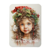 Kerstmeisje Custom 17 van 25 Magneet (Verticaal)