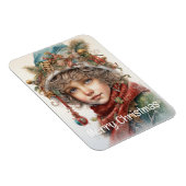 Kerstmeisje Custom 19 van 25 Magneet (Rechterzijde)