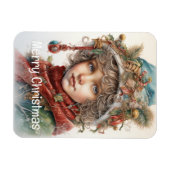 Kerstmeisje Custom 19 van 25 Magneet (Horizontaal)
