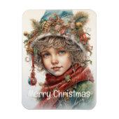 Kerstmeisje Custom 19 van 25 Magneet (Verticaal)