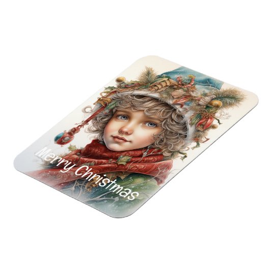 Kerstmeisje Custom 19 van 25 Magneet (Linkerzijde)