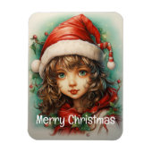 Kerstmeisje Custom 1 van 25 Magneet (Verticaal)
