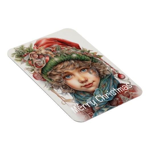 Kerstmeisje Custom 20 van 25 Magneet (Rechterzijde)