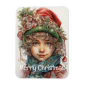 Kerstmeisje Custom 20 van 25 Magneet (Verticaal)