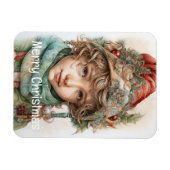 Kerstmeisje Custom 21 van 25 Magneet (Horizontaal)