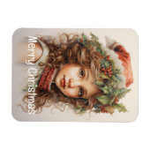 Kerstmeisje Custom 24 van 25 Magneet (Horizontaal)