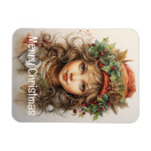 Kerstmeisje Custom 25 van 25 Magneet (Horizontaal)