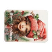 Kerstmeisje Custom 3 van 25 Magneet (Horizontaal)