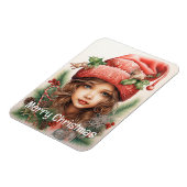 Kerstmeisje Custom 3 van 25 Magneet (Linkerzijde)