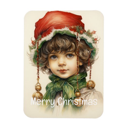 Kerstmeisje Custom 6 van 25 Magneet (Verticaal)