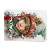 Kerstmeisje Custom 7 van 25 Magneet (Horizontaal)