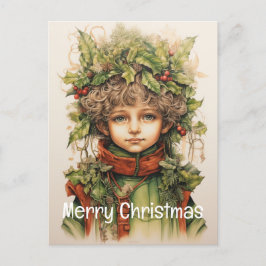 Kerstmeisje Custom 8 van 25 Feestdagenkaart