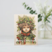 Kerstmeisje Custom 8 van 25 Feestdagenkaart (Staand voorkant)