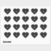 Kerstmeisje dat van paarden houdt hart sticker (Vel)
