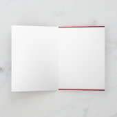 Kerstmeisje Dazzling Red en Gold Dress Feestdagen Kaart (Binnen)