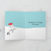 Kerstmeisje ijskaartje feestdagen kaart (Binnen)