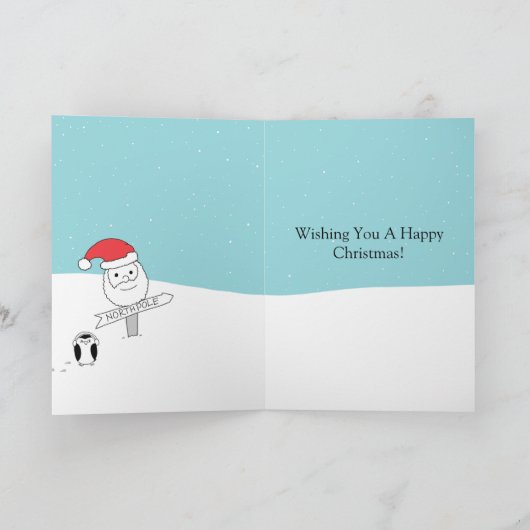 Kerstmeisje ijskaartje feestdagen kaart (Binnen)