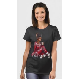 Kerstmeisje in een Cozy sfeer – MaMuse T-shirt met