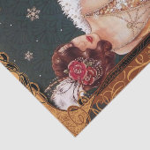 kerstmeisje in een gouden kleedtegat tissuepapier (Detail)