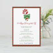 Kerstmeisje Jongens Elf Afscheidsbrief Kaart (Staand voorkant)