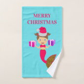 Kerstmeisje kerstman kerstman kerstman kerstman ke bad handdoek (Handdoek)