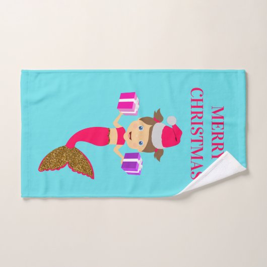 Kerstmeisje kerstman kerstman kerstman kerstman ke bad handdoek (Handdoek)