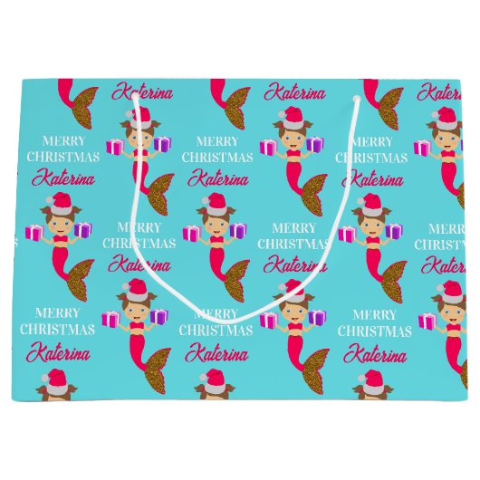 Kerstmeisje kerstman kerstman kerstman kerstman ke groot cadeauzakje (Voorkant)