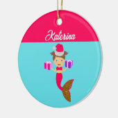 Kerstmeisje kerstman kerstman kerstman kerstman ke keramisch ornament (Links)