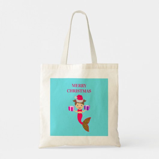 Kerstmeisje kerstman kerstman kerstman kerstman ke tote bag (Achterkant)