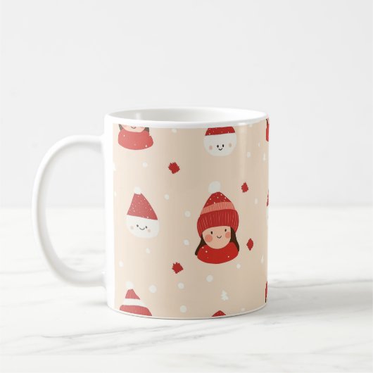 kerstmeisje koffiemok (Links)