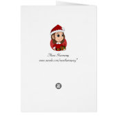 kerstmeisje met bruin haar haar (Achterkant)