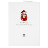 kerstmeisje met bruin haar haar (Achterkant)