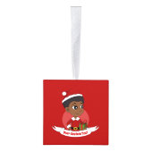 Kerstmeisje met een Afro-cartoon Decoratie (Rechts)