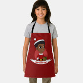 Kerstmeisje met een Afro-cartoon Schort (Insitu)