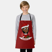 Kerstmeisje met een rood pet - cartoon schort (Gedragen)