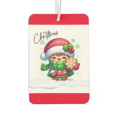 Kerstmeisje met koekje luchtverfrisser (Achterkant)