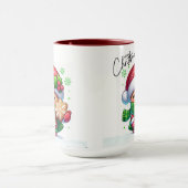 Kerstmeisje met koekje mok (Midden)