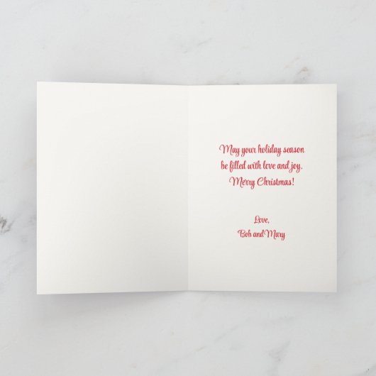 Kerstmeisje met paardenstaart Vintage Retro Custom Feestdagen Kaart (Binnen)