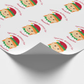 Kerstmeisje met speciale bezorging kinder kinderen cadeaupapier (Hoek)