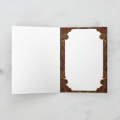 Kerstmeisje met Star-Drenched Night Sky Feestdagen Kaart (Binnen)