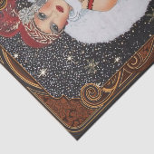 Kerstmeisje met Star-Drenched Night Sky Tissuepapier (Detail)