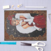 Kerstmeisje met Star-Drenched Night Sky Tissuepapier (Craft)