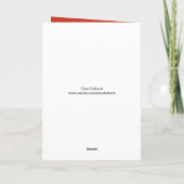 Kerstmeisje met  Wenskaart Muffler Feestdagen Kaart (Achterkant)