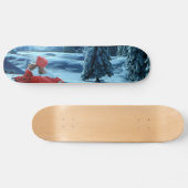 Kerstmeisje op de vlucht persoonlijk skateboard (Horizontaal)