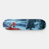 Kerstmeisje op de vlucht persoonlijk skateboard (Horizontaal)