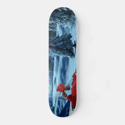Kerstmeisje op de vlucht persoonlijk skateboard (Voorkant)