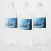 Kerstmeisje op de vlucht waterfles etiket (Flessen)
